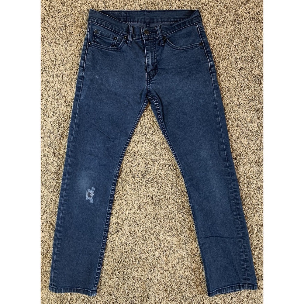 Levis 511 Jeans Mens 29x30 (Fits 29x27) Blue Slim Straight Dark‎ Wash Stretch